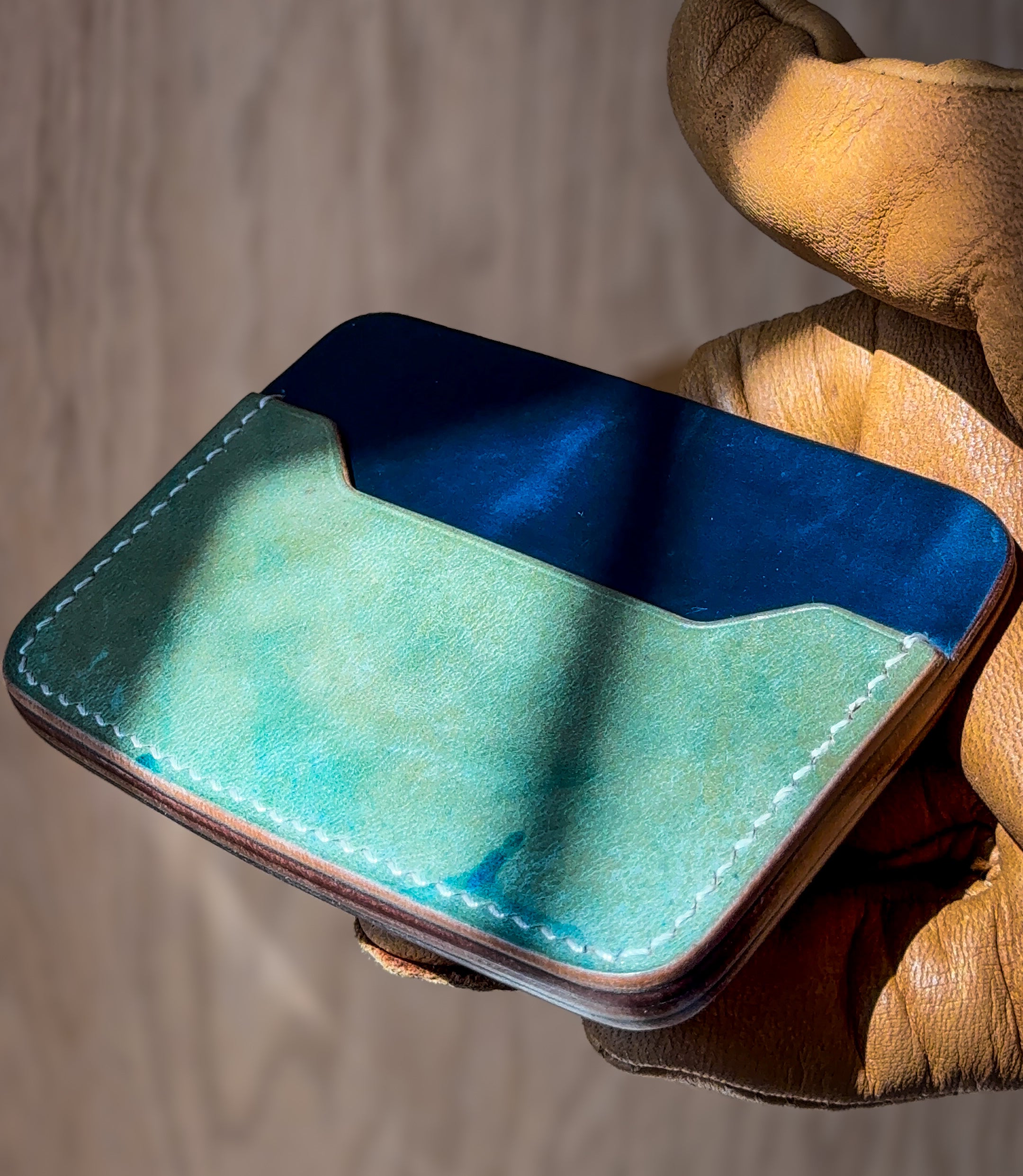 Gemini Wallet - Horween - Navy/Intense Blue