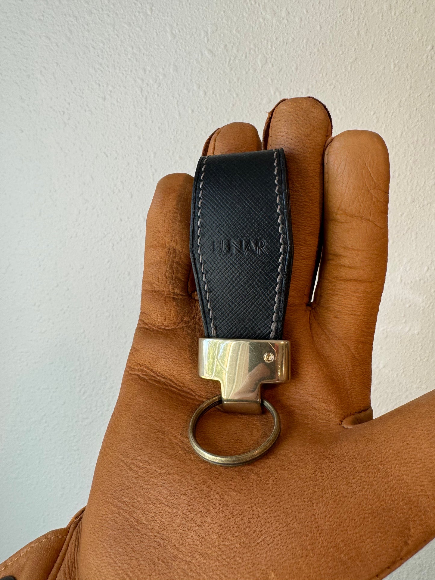 Keychain - Black - Luxury Saffiano Calfskin 🇪🇺